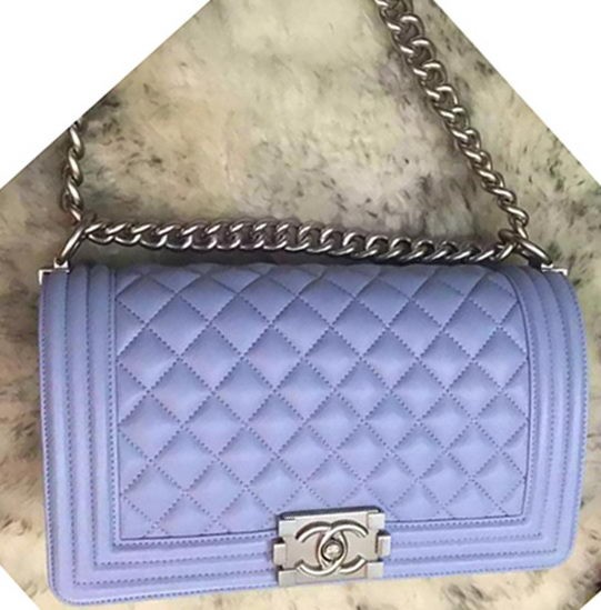 Boy Chanel Flap Shoulder Bag Original Sheepskin A64375 Lavender HY23653iv85