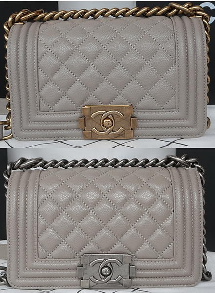 Boy Chanel mini Flap Bag Original Cannage Pattern A67085 Grey HY24000nB26