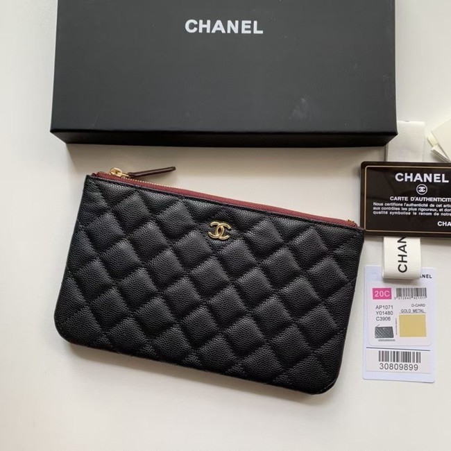 CHANEL 19 Caviar Original Leather Carry on bag AP1060 black HY19167EC68
