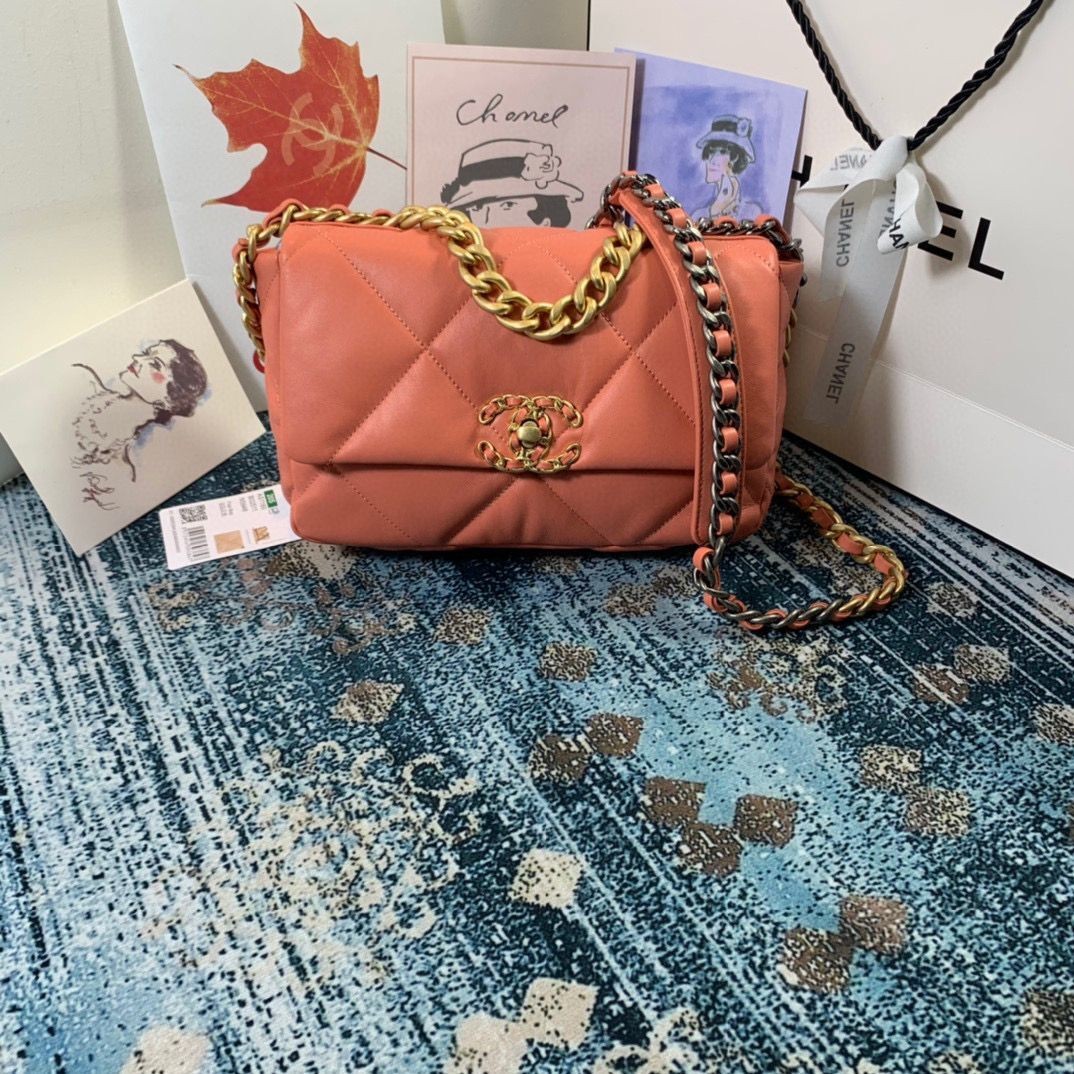 Chanel 19 flap bag Original Leather AS1160 AS1161 AS1162 Coral HY21077uk46