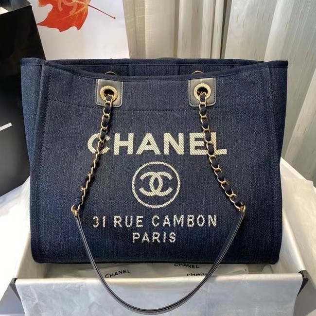 Chanel 19SS Shopping bag A67001 royal blue HY802aM39
