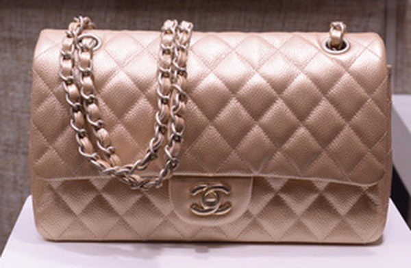 Chanel 2.55 Series Flap Bag Gold Original Caviar Leather A1112 Gold HY235FA31
