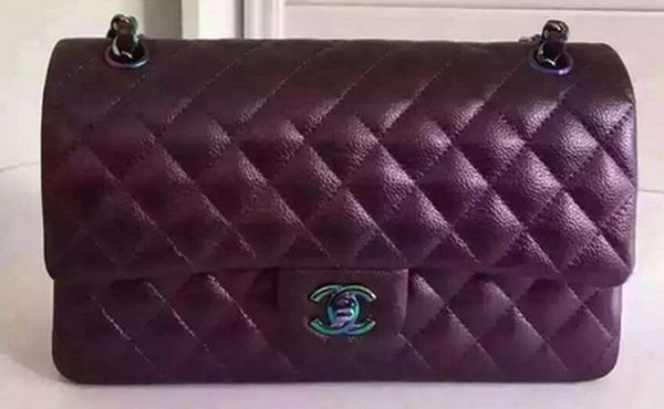 Chanel 2.55 Series Flap Bag Original Deer Leather A1112 Purple HY17693JD28