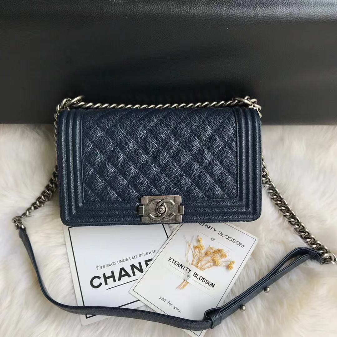 Chanel Boy Flap Shoulder Bag Original Calfskin Leather A67086 RoyalBlue HY8979MB38