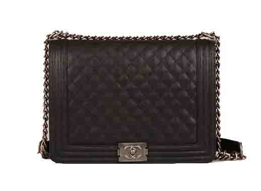 Chanel Boy Flap Shoulder Bag Original Cannage Pattern A67087 Black HY6108Xw85