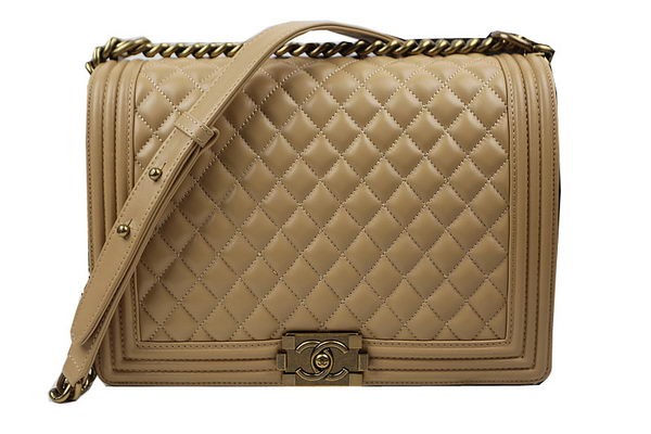 Chanel Boy Flap Shoulder Bag Original Sheepskin Leather A67087 Apircot HY19273iv85