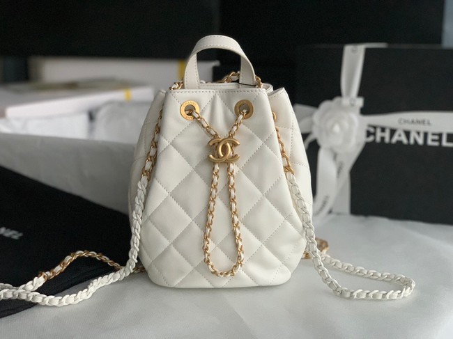 Chanel Calfskin Backpack Original Leather AS3211 white HY19617uk46