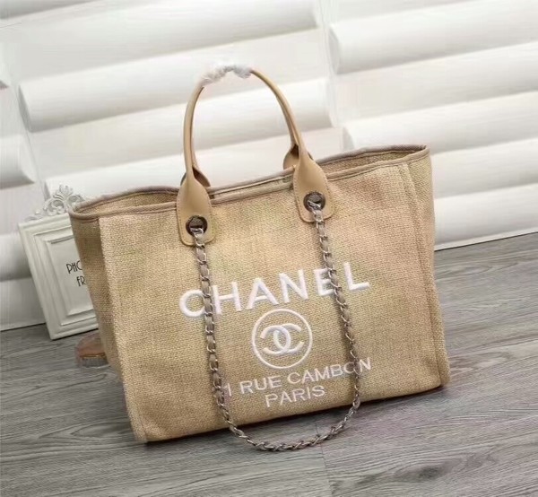 Chanel Canvas Leather Tote Shopping Bag 68047B HY7576EW67