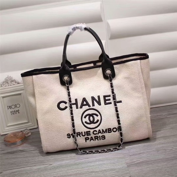 Chanel Canvas Leather Tote Shopping Bag 68047F HY22956xa43