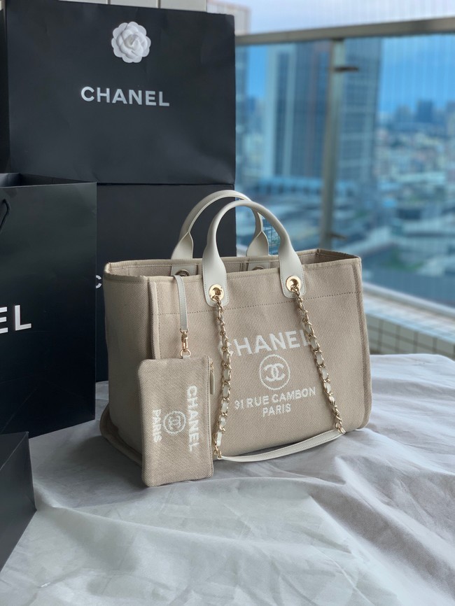 Chanel Canvas Tote Shopping Bag B66941 light gray HY12884bm74