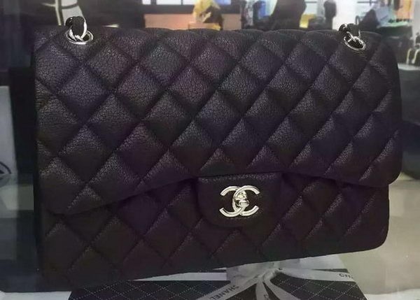 Chanel Classic Flap Bag Original Deerskin Leather CHA5212 Black HY19112dw37