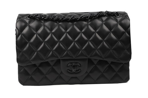 Chanel Classic Flap Bag Original Sheepskin Leather A1113 Black HY23732Zw99