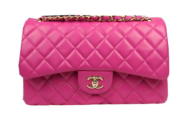 Chanel Classic Flap Bag Rose Original Leather CF1113 Gold HY5983iZ66