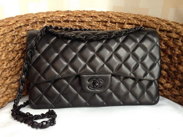 Chanel Classic Flap Bags Original Lambskin Leather A1113 Black HY263gE29
