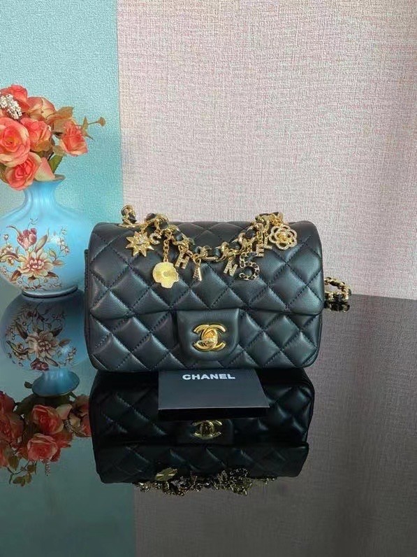Chanel Classic Flap Shoulder Bag Original Sheepskin leather AS2326 black HY15042wn15