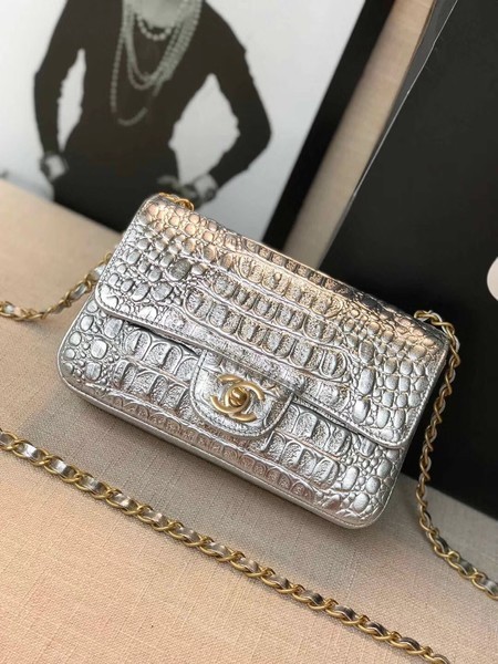 Chanel Classic Handbag Original silver & Gold-Tone Metal A01116 silver HY8390Jz48