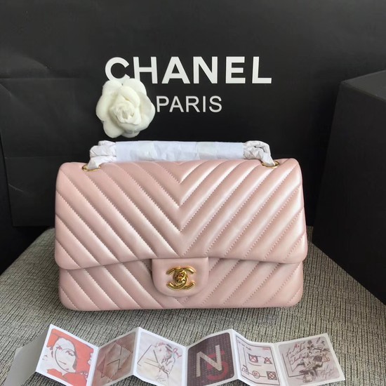 Chanel Classic original Sheepskin Leather Shoulder Bag 1112V pink gold chain HY26037jf20