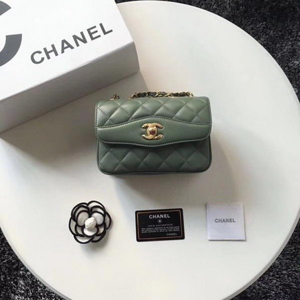 Chanel Classic Shoulder Bag Original Sheepskin Leather A57029 Green HY8716Va47
