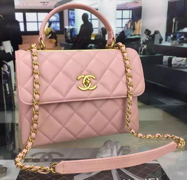 Chanel Classic Top Flap Bag Original Leather A98079 Pink HY3814LG44