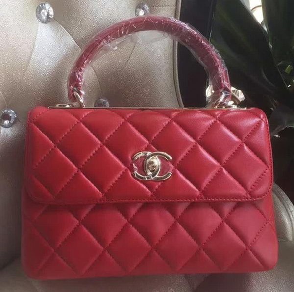 Chanel Classic Top Flap Bag Original Sheepskin Leather A92236 Red HY13629fj51