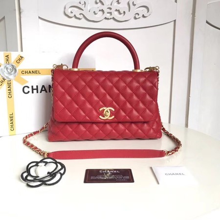 Chanel Classic Top Handle Bag Original Caviar Leather A92215 red HY9464va68