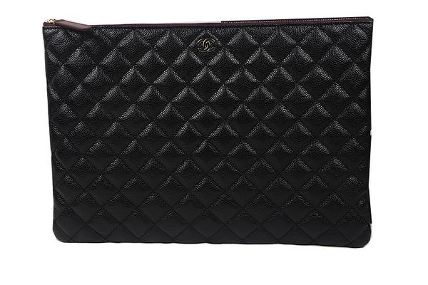 Chanel Clutch Bag Black Original Cannage Pattern A69254 A69253 A69252 Gold HY7001VF54