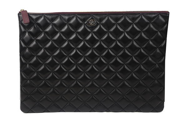 Chanel Clutch Bag Black Original Sheepskin A69254 A69253 A69252 Gold HY12734Oj66
