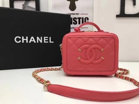 Chanel Cosmetic Bag Original Cannage Pattern A93341 Red HY9765nB26