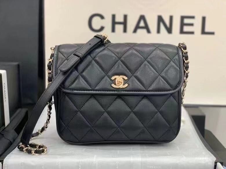 Chanel Cross-body Original Leather Bag AS2447 Black HY1661Qu69