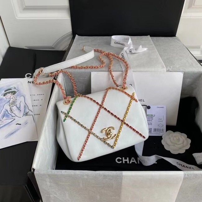 Chanel flap bag AS2382 White & Multicolor HY22960lu18