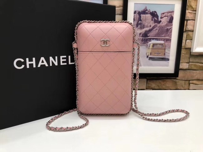 Chanel Flap Original Mobile phone bag 55699 pink HY11669oK58