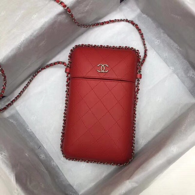 Chanel Flap Original Mobile phone bag 55699 red HY24351JD63