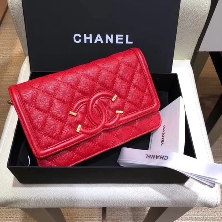 Chanel Flap Shoulder Bag Original Caviar Leather 5698 red HY24632xh67