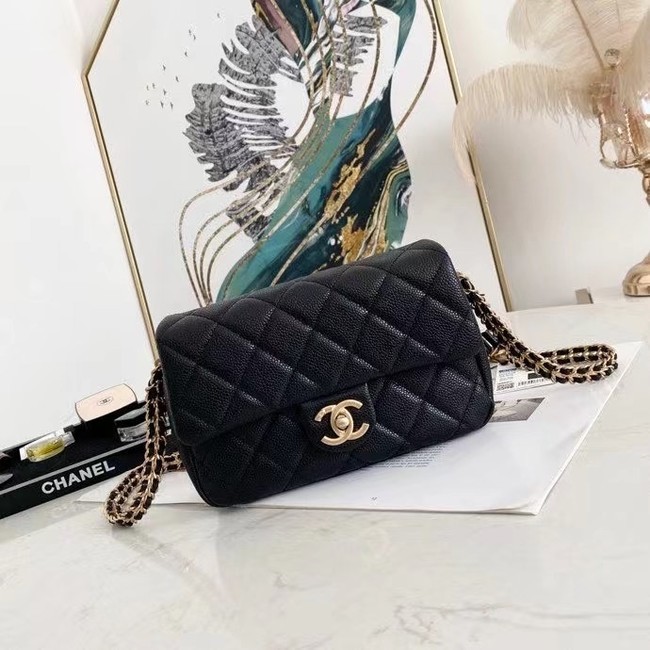 Chanel Flap Shoulder Bag Original leather AS2528 black HY3744sp14