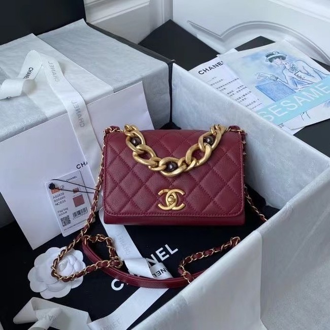 Chanel Flap Shoulder Bag Original leather AS2638 Wine HY13874Yv36