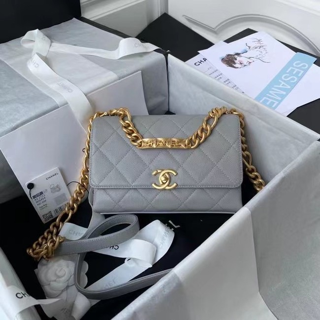 Chanel Flap Shoulder Bag Original leather AS2711 grey HY1201qM91