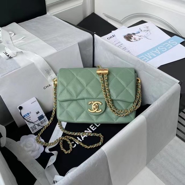 Chanel Flap Shoulder Bag Original leather AS2855 green HY20677Yf79