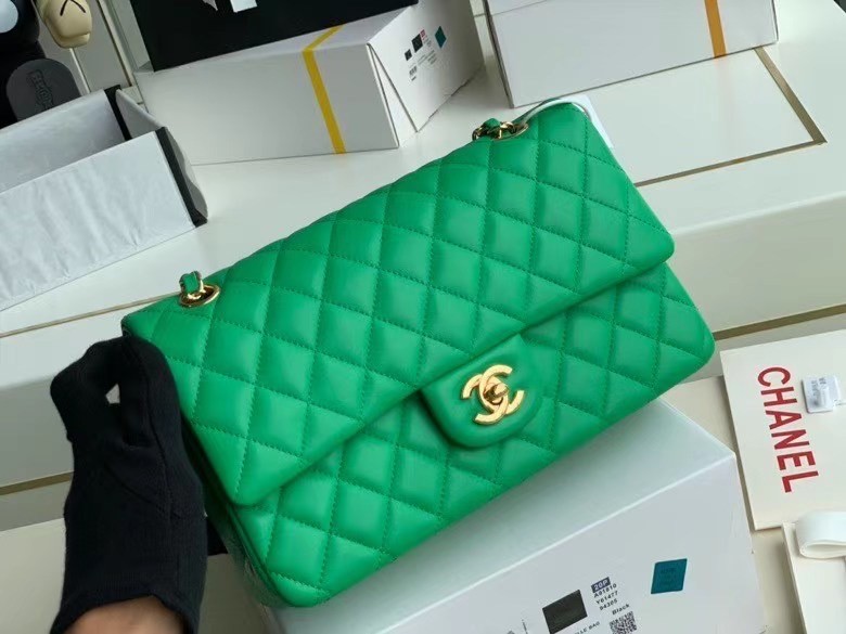 Chanel Flap Shoulder Bag Original Sheepskin leather A1112 Green HY4166Af99