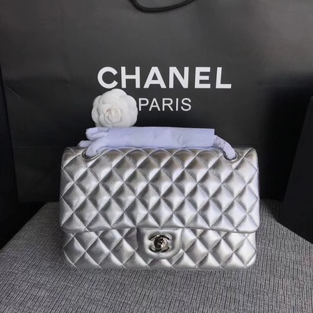Chanel Flap Shoulder Bag Original Sheepskin Leather CF1112 Silver HY1985Kn56