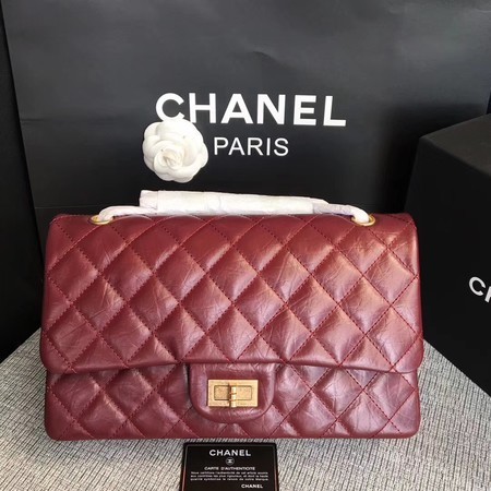 Chanel Flap Shoulder Bag Wine Original Calfskin Leather 277 Gold HY14200lu18