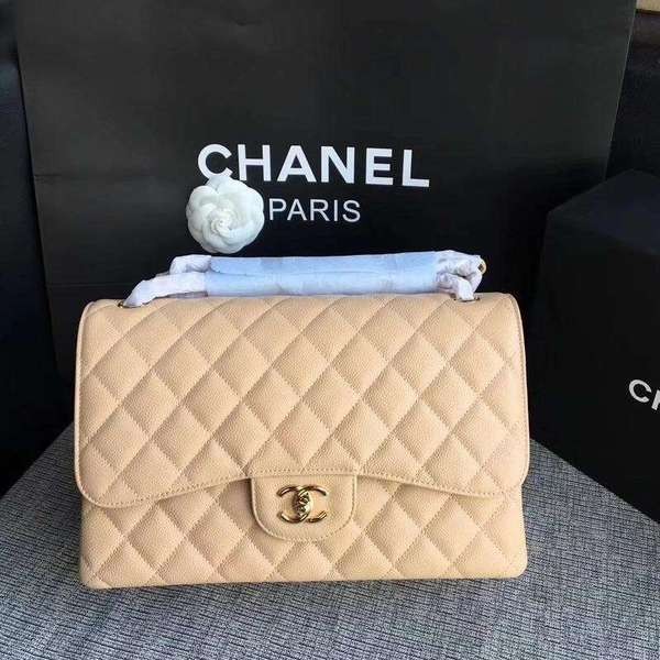 Chanel Flap Shoulder Bags Camel Original Calfskin Leather CF1113 Gold HY9312EC68