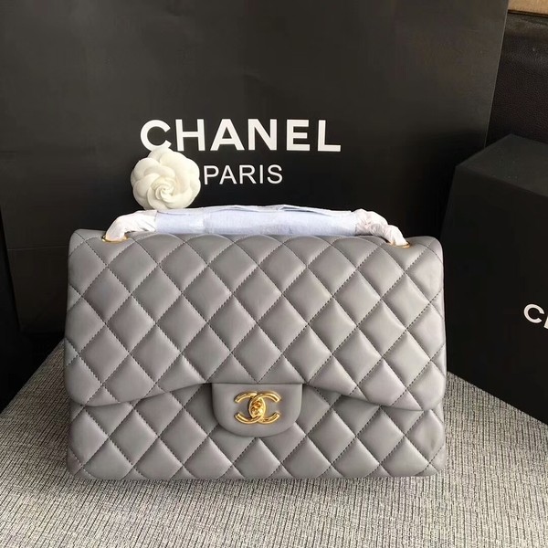 Chanel Flap Shoulder Bags Grey Original Lambskin Leather CF1113 Glod HY17758ER88