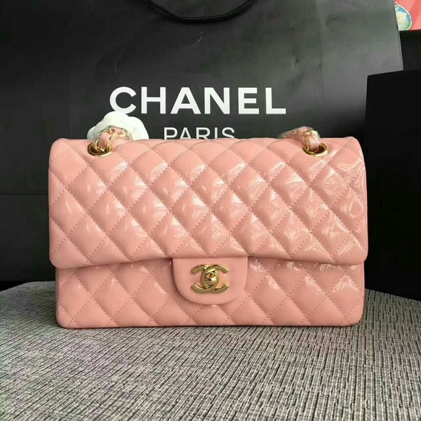 Chanel Flap Shoulder Bags Light Pink Original Patent Leather CF1112 Gold HY22438JD28