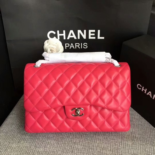 Chanel Flap Shoulder Bags Pink Original Lambskin Leather CF1113 Silver HY97Il41