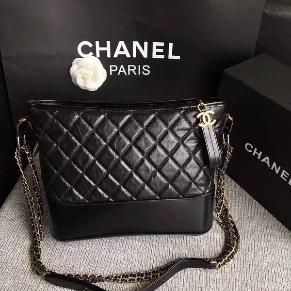 Chanel Gabrielle Shoulder Bag Original Calfskin Leather A93842 Black HY9568vN22