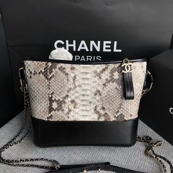 Chanel Gabrielle Shoulder Bag Original Python Leather A93842 White HY15571Cw85