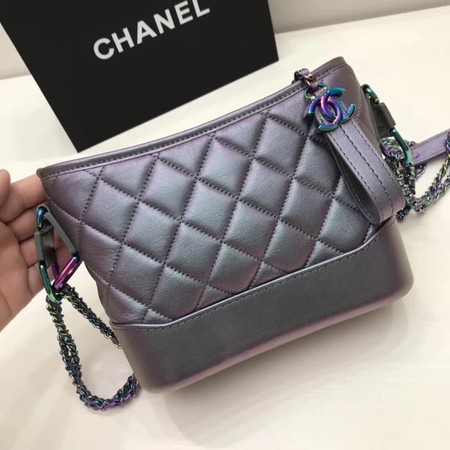 Chanel Gabrielle Shoulder Bag Original Sheepskin Leather A91810 Grey HY4996NP24