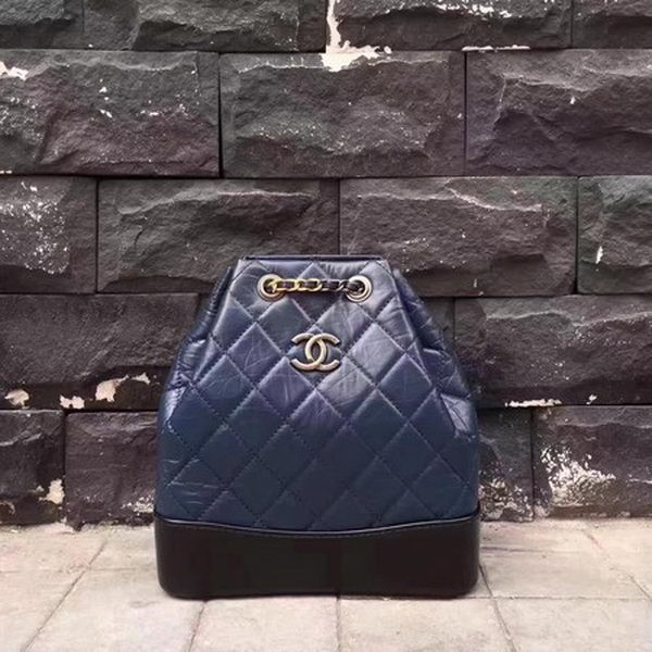 Chanel Hobo Bag Original Sheepskin Leather A92994 Blue HY4523iZ66