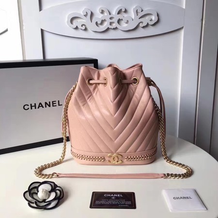 Chanel Hobo Bag Original Sheepskin Leather A94889 Pink HY20574zS17