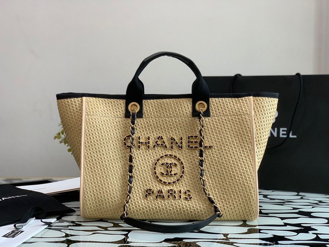 Chanel Large Weave Shopping Bag A66942 Cream HY25064KX22